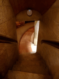 Staircase to the crypt of the Basilica de Santa Maria del Mar church