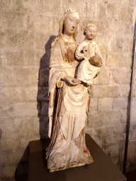 Sculpture `Virgin and Child` at the upper floor of the Basilica de Santa Maria del Mar church