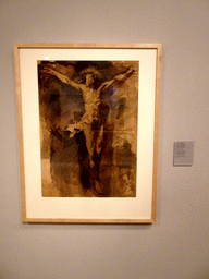 Painting `Christ Crucified` by Pablo Picasso, at the Picasso Museum, with explanation