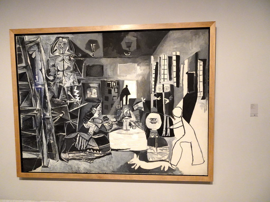 Painting `Las Meninas` by Pablo Picasso, at the Picasso Museum, with explanation