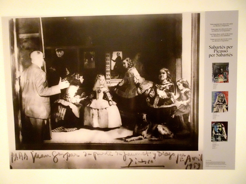 Poster on the `Las Meninas` exhibition, at the Picasso Museum