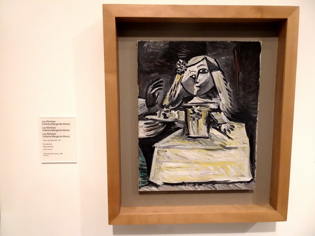 Painting `Las Meninas (Infanta Margarita Maria)` by Pablo Picasso, at the Picasso Museum, with explanation