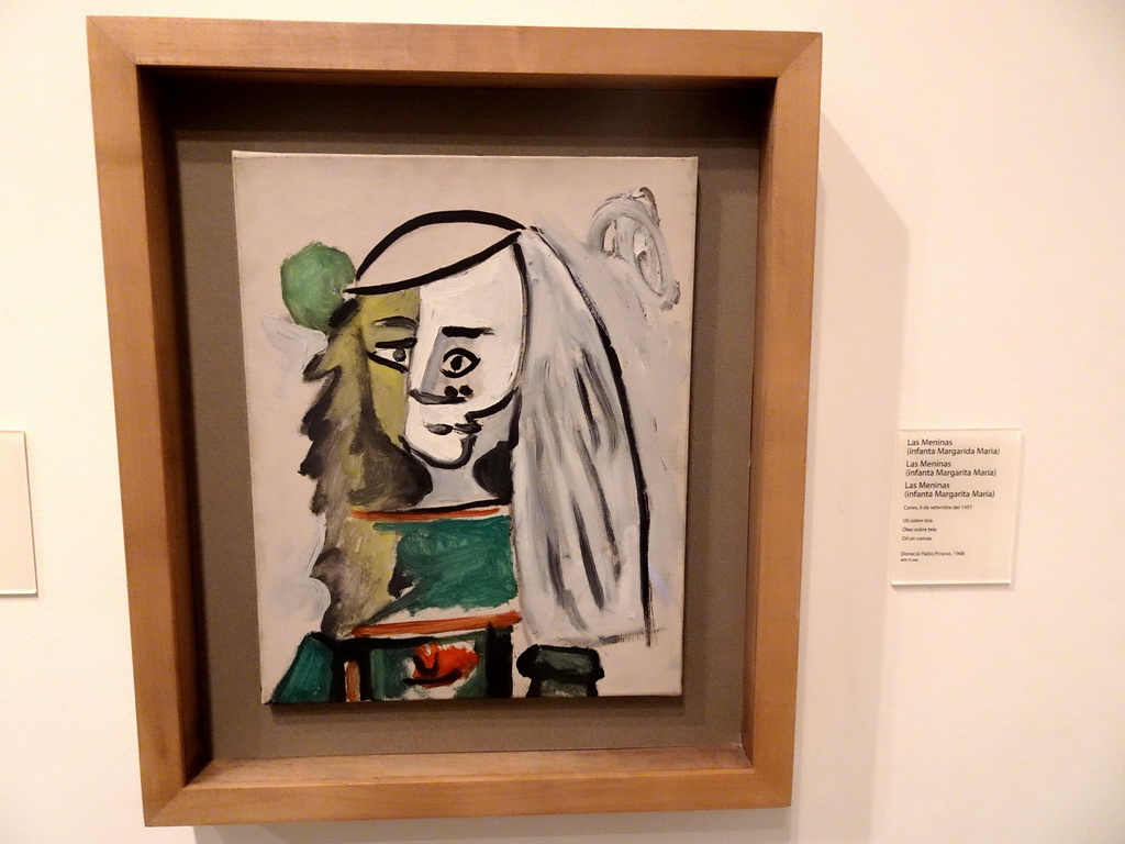 Painting `Las Meninas (Infanta Margarita Maria)` by Pablo Picasso, at the Picasso Museum, with explanation