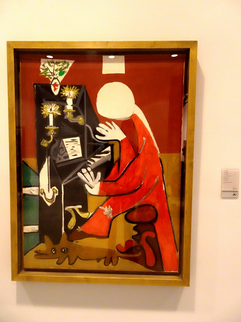 Painting `The Piano` by Pablo Picasso, at the Picasso Museum, with explanation