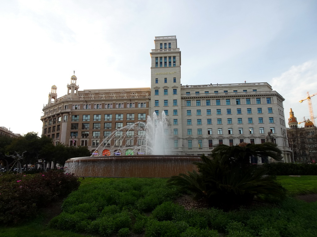 Fountain at the north side of the Plaça de Catalunya square