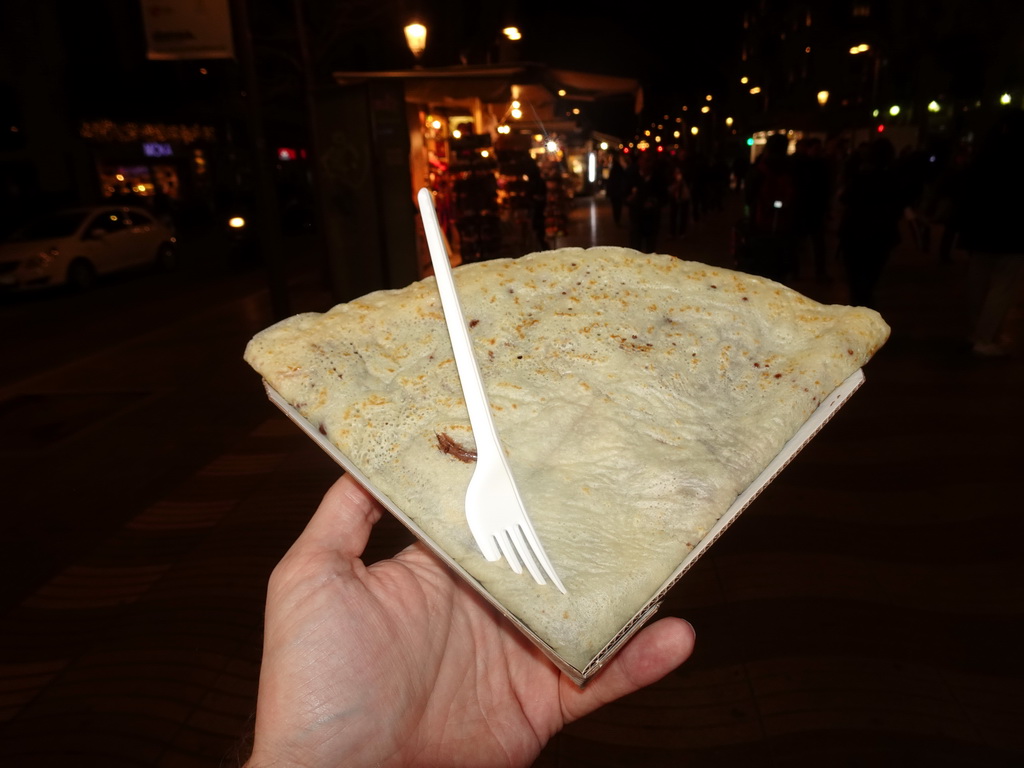 Crèpe at the La Rambla street