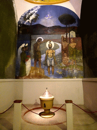 Painting and baptistry at the Betlem Church