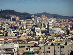 The city center, viewed from the Passeig de Miramar street at the northeast side of the Montjuïc hill