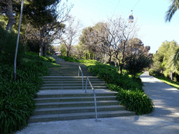 Staircase at the Montjuic Slide park at the east side of the Montjuïc hill