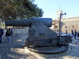 Cannon at the east side of the Montjuïc Castle at the southeast side of the Montjuïc hill