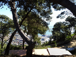 The Port de Barcelona harbour, viewed from the cannon at the east side of the Montjuïc Castle at the southeast side of the Montjuïc hill