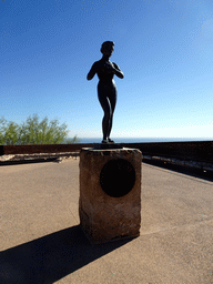 Statue at the Sant Carles Bastion at the Montjuïc Castle at the southeast side of the Montjuïc hill