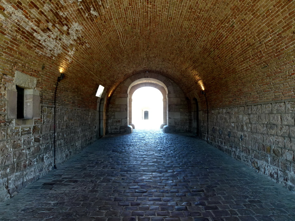 Tunnel leading to the Parade Ground of the Montjuïc Castle at the southeast side of the Montjuïc hill