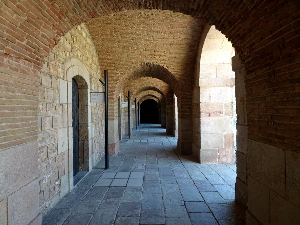 Gallery at the Parade Ground of the Montjuïc Castle at the southeast side of the Montjuïc hill