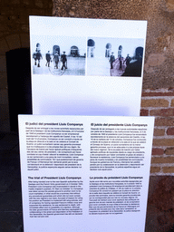 Information on the trial of president Lluís Companys, at the Parade Ground of the Montjuïc Castle at the southeast side of the Montjuïc hill