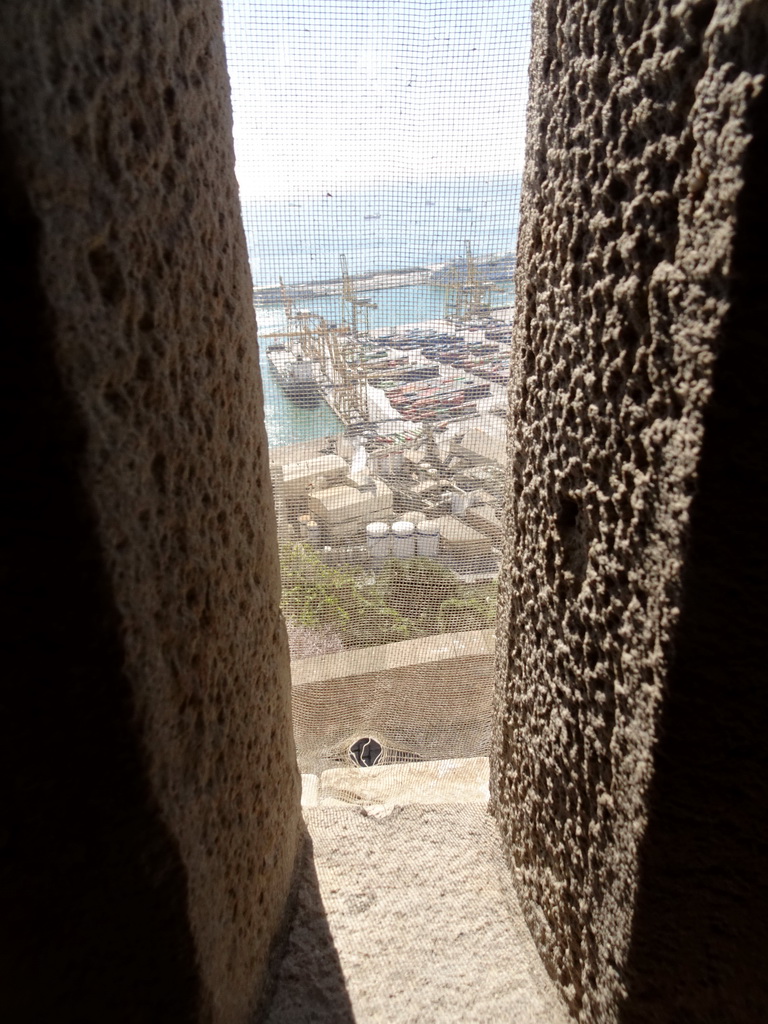 The Port de Barcelona harbour, viewed from the southwest tower of the Montjuïc Castle at the southeast side of the Montjuïc hill