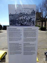 Information on the bombardment of the city in the 19th century, at the Santa Amàlia Bastion of the Montjuïc Castle at the southeast side of the Montjuïc hill