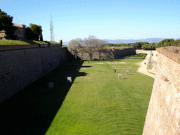 The Santa Eulalia Moat, viewed from the Santa Amàlia Bastion of the Montjuïc Castle at the southeast side of the Montjuïc hill