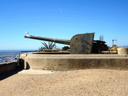 Cannon at the southwest side of the Outer Ward of the Montjuïc Castle at the southeast side of the Montjuïc hill