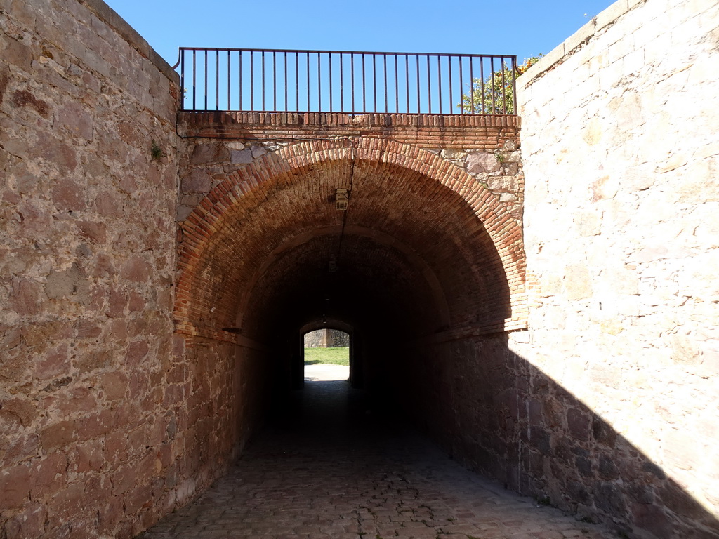 The tunnel to the Ravelin of the Montjuïc Castle at the southeast side of the Montjuïc hill