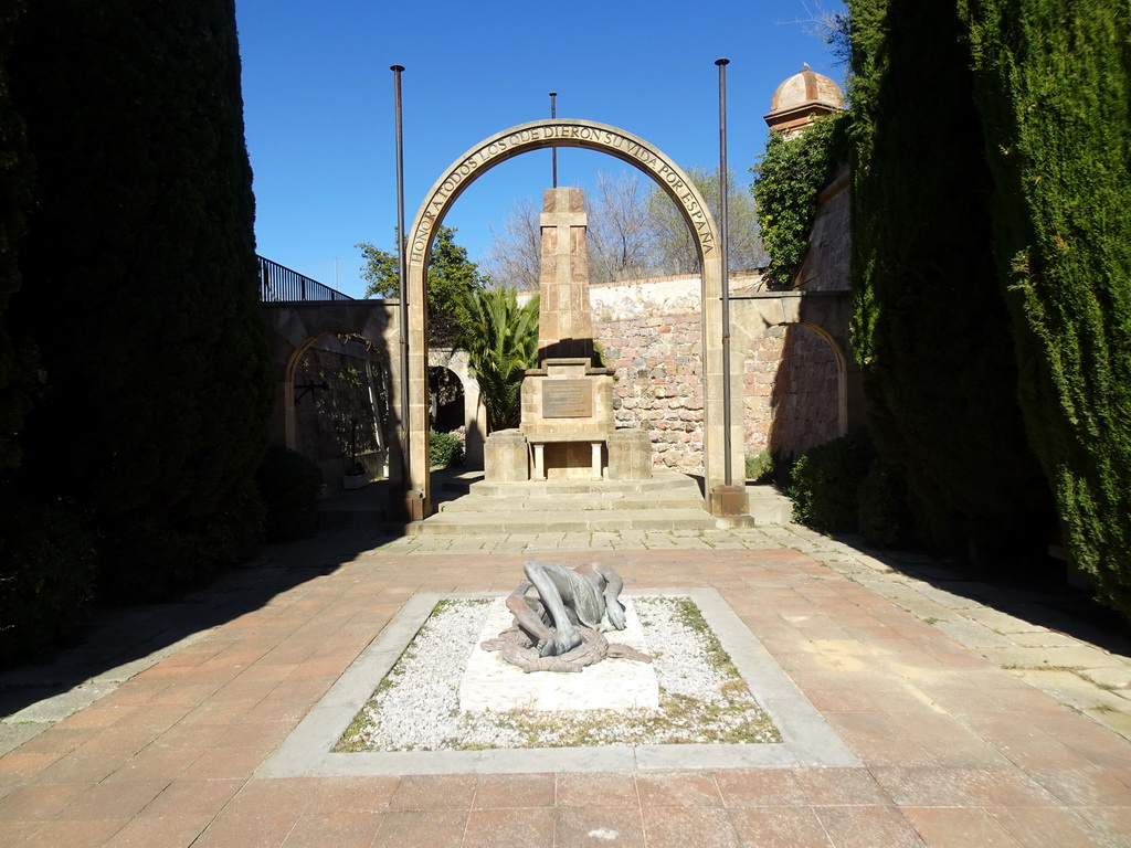 Memorial at the Santa Elena Moat of the Montjuïc Castle at the southeast side of the Montjuïc hill