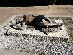 Statue at the Memorial at the Santa Elena Moat of the Montjuïc Castle at the southeast side of the Montjuïc hill