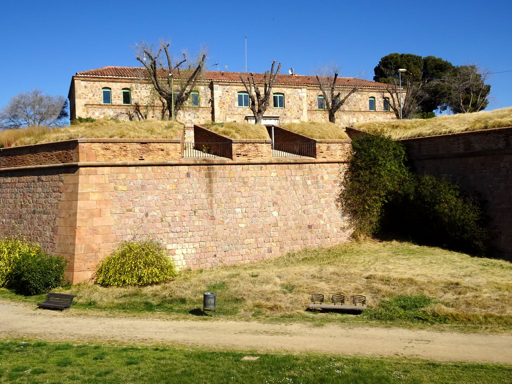 Building at the north side of the Outer Ward at the Montjuïc Castle at the southeast side of the Montjuïc hill