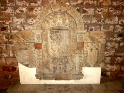 Relief at the southwest side of the main building at the Montjuïc Castle at the southeast side of the Montjuïc hill