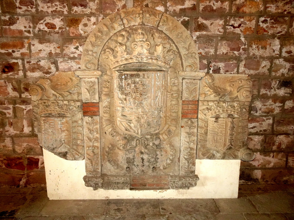 Relief at the southwest side of the main building at the Montjuïc Castle at the southeast side of the Montjuïc hill