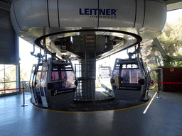 Interior of the top station of the Montjuïc Cable Car at the southeast side of the Montjuïc hill
