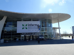 Front of the Fira Barcelona Gran Via conference center at the Carrer de les Ciències street