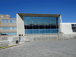 Southwest side of the Fira Barcelona Gran Via conference center at the Carrer de la Botànica street