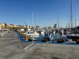 North side of the Port Vell harbour, viewed from the Moll del Dipòsit street