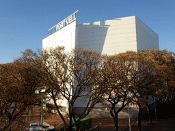 Building at the Passeig d`Ítaca street, viewed from the roof terrace of the Aquarium Barcelona