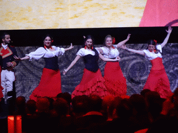 Dancers of the opera `Carmen` at the opening ceremony of the EAU19 conference at the eURO Auditorium 1 of the Red Area of the Fira Barcelona Gran Via conference center