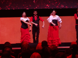 Dancers of the opera `Carmen` at the opening ceremony of the EAU19 conference at the eURO Auditorium 1 of the Red Area of the Fira Barcelona Gran Via conference center