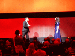 Singers of the opera `Carmen` at the opening ceremony of the EAU19 conference at the eURO Auditorium 1 of the Red Area of the Fira Barcelona Gran Via conference center