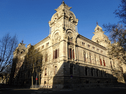 East side of the Tribunal Superior de Justicia de Cataluña building at the crossing of the Carrer de Roger de Flor and Carrer de Buenaventura Muñoz streets