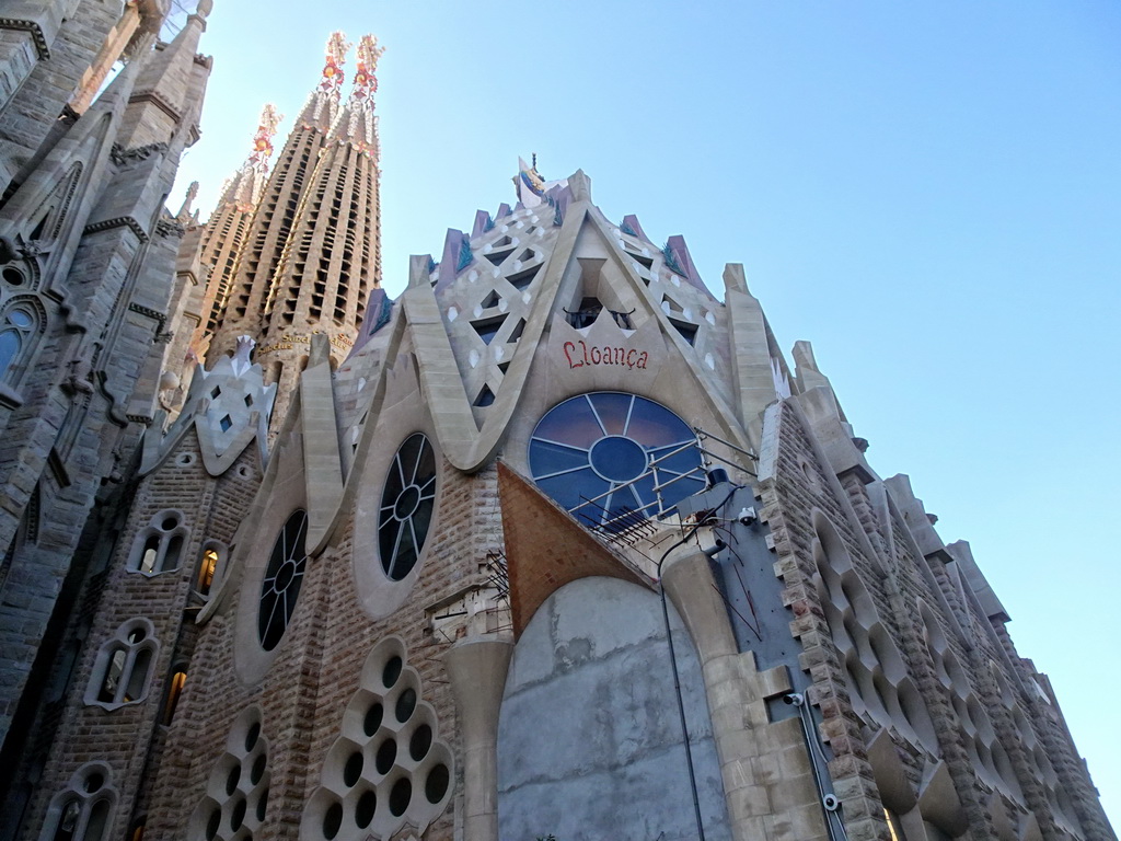 The Western Sacristy of the Sagrada Família church, viewed from the Carrer de Provença street