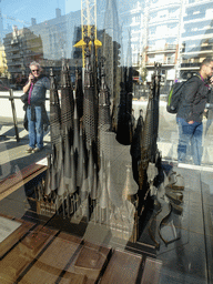 The Glory Facade of the scale model of the finalized Sagrada Família church, at the square right in front of the northeast side