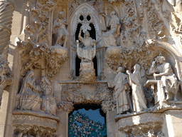 Statues at the Faith Hallway of the Nativity Facade at the northeast side of the Sagrada Família church