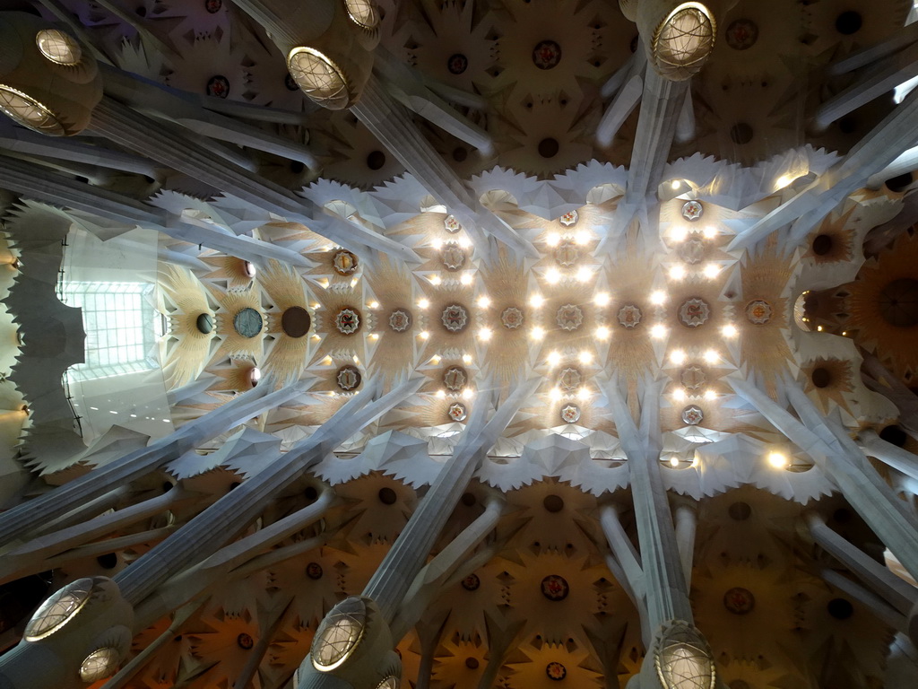 Ceiling of the nave of the Sagrada Família church