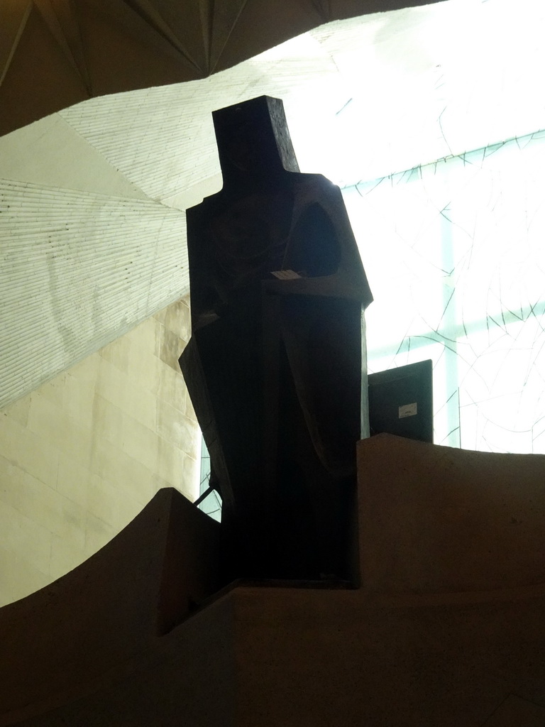 Statue on the inside of the Glory Facade at the southeast side of the Sagrada Família church