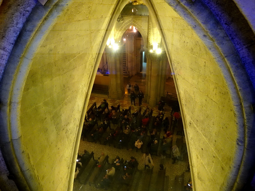 Crypt of the Sagrada Família church, viewed from the right side of the ambulatory