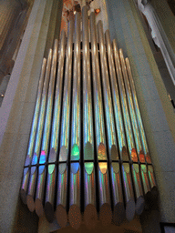 Back side of the organ of the Sagrada Família church, viewed from the ambulatory