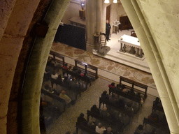Crypt of the Sagrada Família church, viewed from the left side of the ambulatory