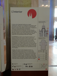 Information on the interior of the Sagrada Família church