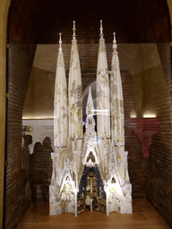Scale model of the Sagrada Família church, at the Sagrada Família Museum