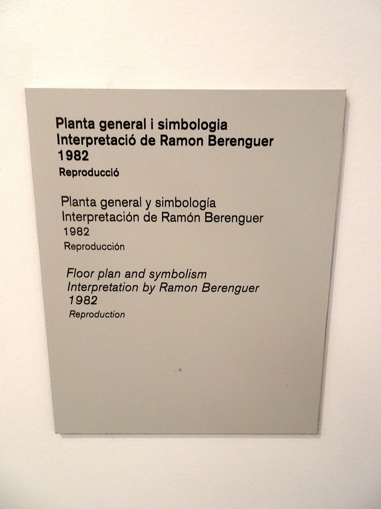 Explanation on the floorplan of the symbolism at the Sagrada Família church, at the Sagrada Família Museum