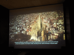 Interior of the movie room at the Sagrada Família Museum
